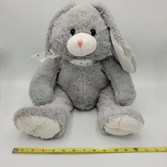 Tom's Toy International Gray Plush Lop Eared Easter Bunny Rabbit Stuffed Animal - Picture 12 of 12